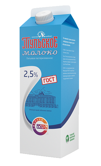 Фото Молоко «Тульское» с жирность 2,5%
