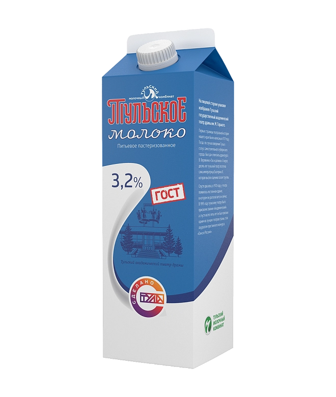 Молоко «Тульское» 3,2% жирности