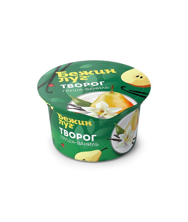 Мягкий творог с грушей и ванилью